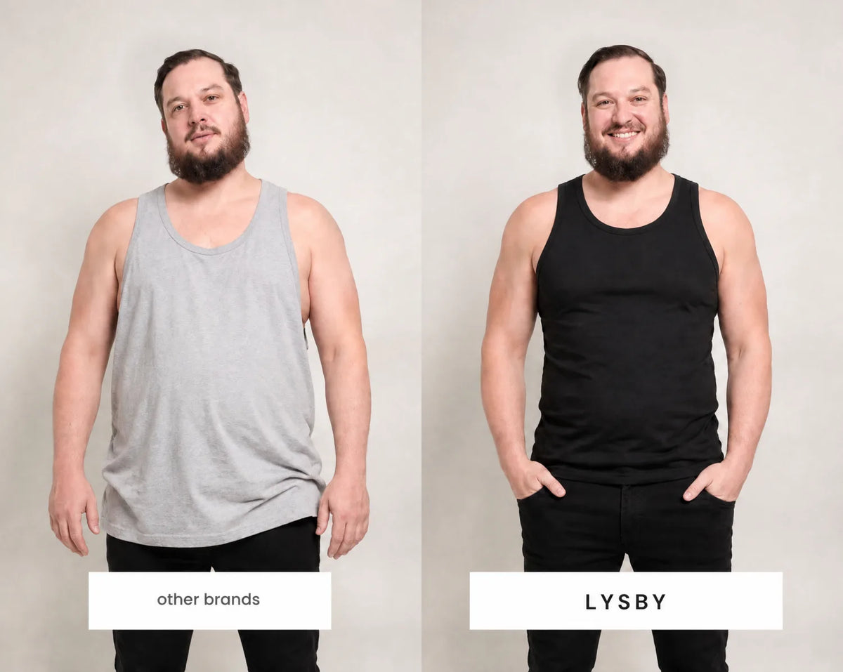 Other brands tank top compared with the Lysby Smart Fit Tank Top