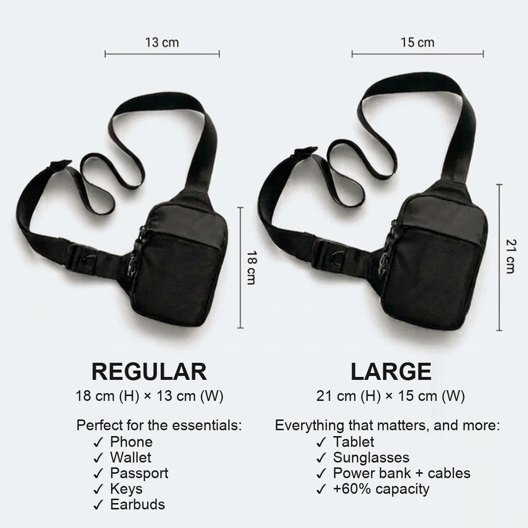 Sling bag size guide
