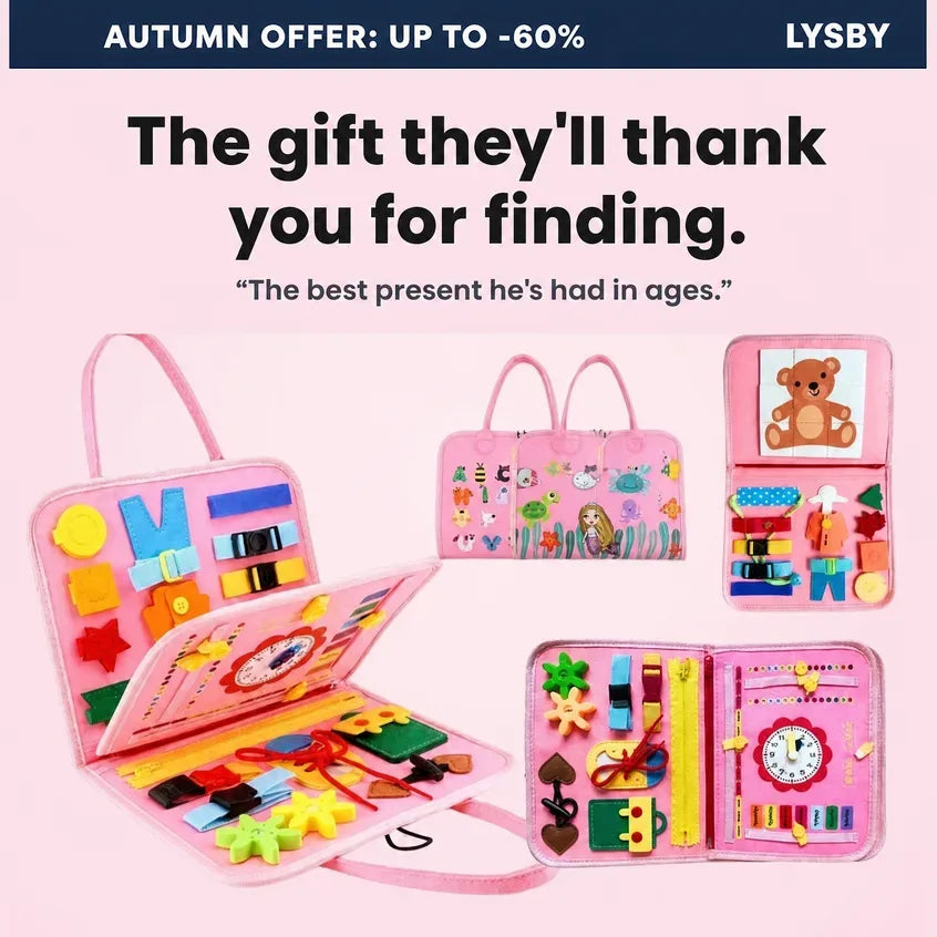 Pink Lysby Discovery Set, fine motor skills and body parts: the gift they'll thank you for finding
