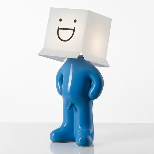 Leo Lamp - Boxed blue - laughing