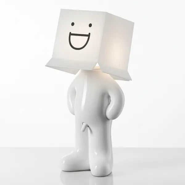 Leo Lamp - Boxed white - laughing