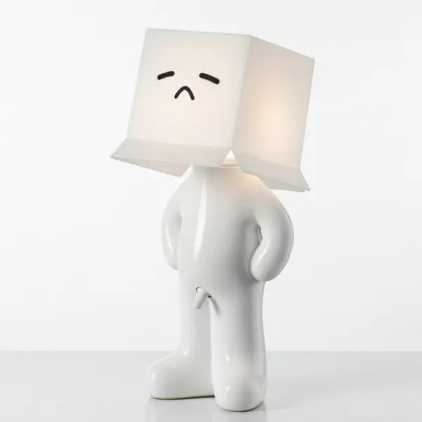 Leo Lamp - Boxed white - sad