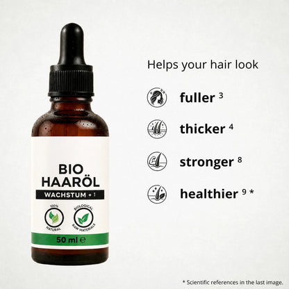 Helps your hair look fuller, thicker, stronger, healthier