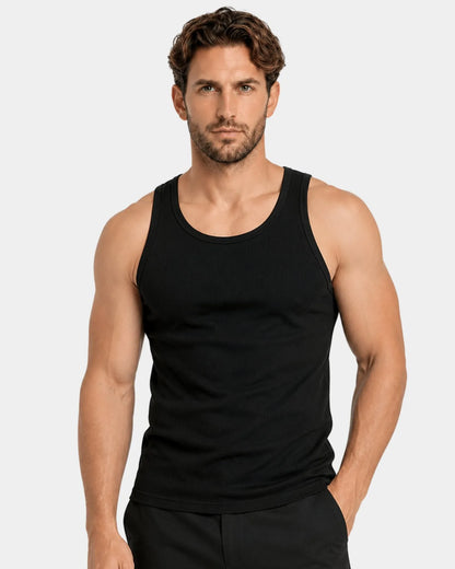 Black Smart Fit Tank Top, front view