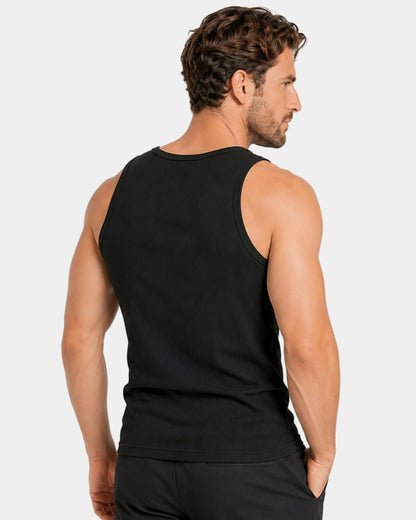 Black Smart Fit Tank Top, back view