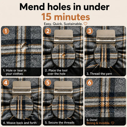 Six steps to mend a hole in a checked shirt in under 15 minutes
